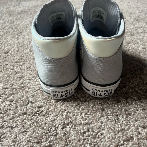 Brand New Converse Light Gray High-Tops - Picture 4 of 7